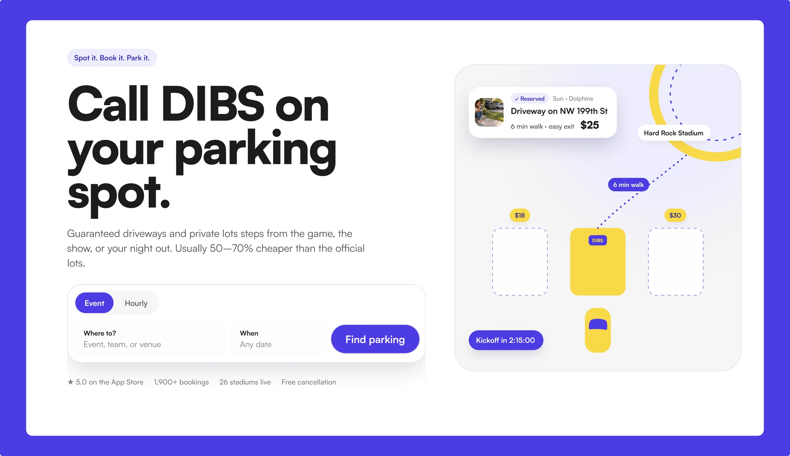 dibs-parking.com: Call DIBS on your parking spot