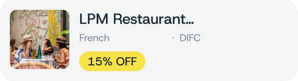 LPM Restaurant & Bar, French in DIFC, 15% off